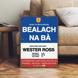 Letrero de ciclismo estilo vintage North Coast 500 NC500 - Imagen 1 de 3