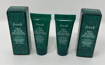 4x Fresh Tea Elixir Skin Resilience Activating Serum Travel Size 7ml Each   J36 - Image 1 of 4