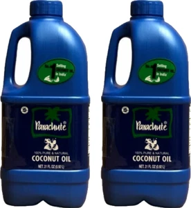 Two 31 Fl oz Parachute Coconut Oil Pure And Natural 920 ml (31 fl oz) - Picture 1 of 3