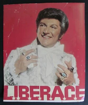 Póster impreso vintage Liberace Wladziu Valentino pianista Walter pianista Foto 1 de 2