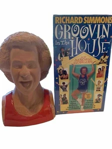 Official Richard Simmons Chia Pet Decorative Pottery Planter & VHS Workout NEW - Picture 1 of 14