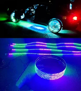 Triple Row Dream Color 17.5" Wheel Lights + 4FT+ 6.5FT Underglow Lighting Strips - Bild 1 von 16