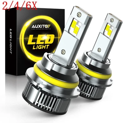 2/4/6X 9007 HB5 LED Headlight Bulbs High Low Beam 6500K White Super Bright - Image 1 of 4