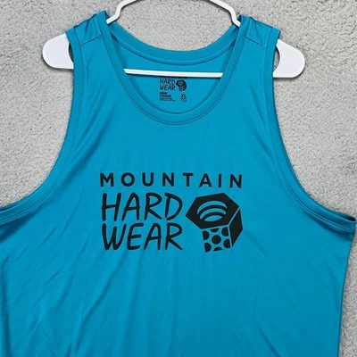 Camisa sin mangas Mountain Hardwear para hombre XL azul estampado gráfico sin mangas entrenamiento Foto 1 de 4
