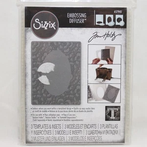 Sizzix Tim Holtz Embossing Diffuser 657945 Set #1 Schablonen & Einsätze oval rund - Bild 1 von 3