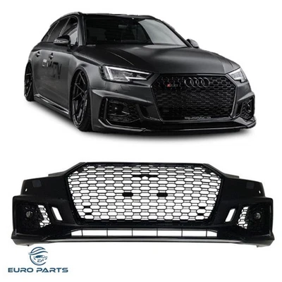 For 2017 2018 2019 AUDI A4 Facelift To RS4 Style Front Bumper Kit With Grille - Image 1 of 4