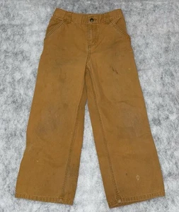 Carhartt Carpenter Hose Youth 7 braun Canvas verstellbar Kinder Jungen distressed - Bild 1 von 17