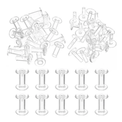 M5*12mm Plastic Binding Post 24 Sets Chicago Screws Rivet Post Press-on Buckle Foto 1 de 4