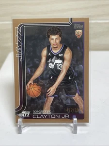 Baloncesto Walter Clayton Jr. 2025/26 Topps RC #218 Gold SP 1126/2025 Kings ET1 - Imagen 1 de 5