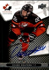 Chase Wouters Signed 18/19 Upper Deck Canada Juniors card #22 Saskatoon Blades