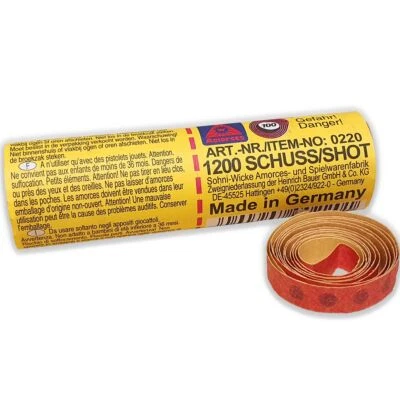 SOHNI WICKE Zündplättchen Schuss-Band Spielzeug-Munition 1200 Schuss für Pistole und Gewehr