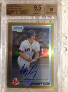 1-2010 Bowman Chrome ANTHONY RIZZ) BGS 9.5 GOLDAutograph RC..True Gem Mint - Picture 1 of 1