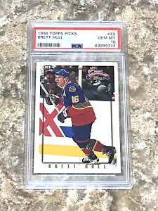 1996-97 Topps Picks Brett Hull #29 PSA 10 GEM MINT St Louis Blues HOF Hockey - Picture 1 of 2