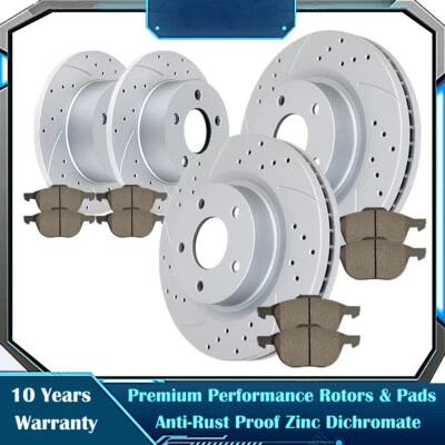 Pastillas de freno y rotores delanteros traseros para Ford Focus 2012 2013-2018 Foto 1 de 4