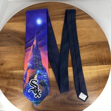 Vintage 1994 Chicago White Sox Purple and Black Baseball MLB Neck Tie RM