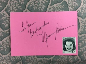 Vanessa Brown - El fantasma y la señora Muir - La heredera - Dallas - Autógrafo 1971 - Imagen 1 de 2