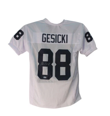 Mike Gesicki Autographed/Signed College Style White XL Jersey Beckett BAS 34515 - Image 1 of 4