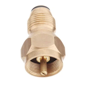 1Lb Propane Refill Adapter Lp Gas Cylinder Tank Coupler Brass Portable Camping - Picture 1 of 7