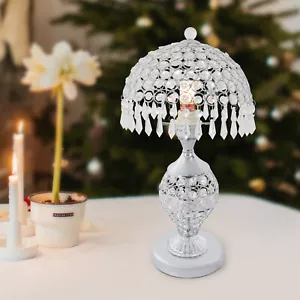 Crystal Table Lamp Bedside Nightstand Desk Reading Lamp Bedroom Living Room Lamp - Picture 1 of 19