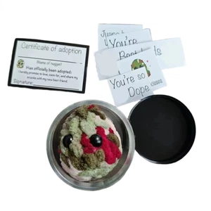 Adopt A Plushie in A Jar Handmade Plush Stuffed Toys,Little Nugget2429 - Imagen 1 de 7