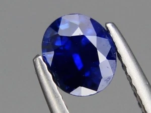 Natural Blue Ceylon Sapphire VS 0.92ct Oval 6x5.5mm Fine Quality Loose Gemstone - Imagen 1 de 12