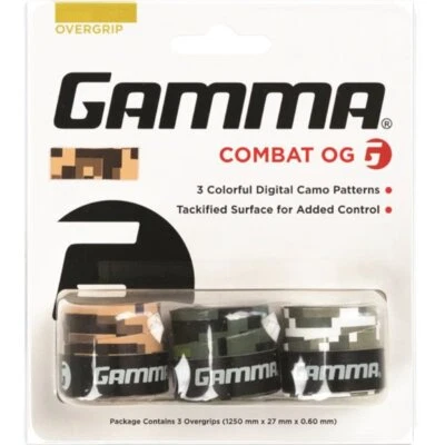Gamma Overgrip Griffband Combat 3er-Pack, bunt, Camouflage, Tarnmuster