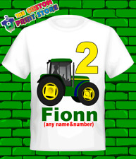 Tractor 2nd Birthday Tshirt ANY number ANY name