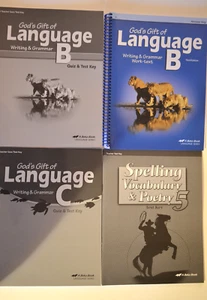 ABeka 4 LANGUAGE BOOKS FOR GRADE 5. ANSWER KEY AND TEST KEY BOOKS. - Picture 1 of 3