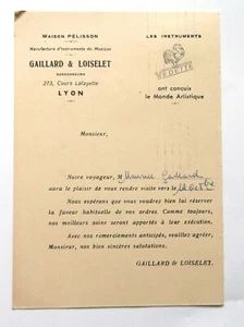 Carte postale correspondance commerciale Pélisson Gaillard Loiselet Lyon 1951 - Imagen 1 de 1