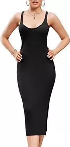 ninovino Women's Ribbed Knit Tank Dress Sleeveless racer back - Picture 1 of 1