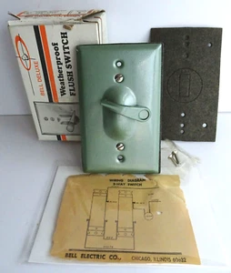 Bell Deluxe Weatherproof Flush Lever Switch Three Way 10A–125v Marine Green NOS - Picture 1 of 12
