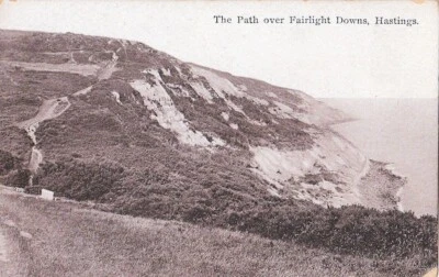 Vintage Postcard. Kent. Hastings The Path Over Fairlight Downs. Unposted - Image 1 of 2