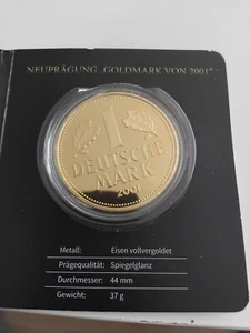 God 1deutsche MARK VERGOLDET 37 GRAM 2001 - Bild 1 von 3