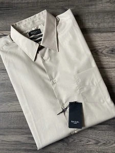 Chemise Ajustée Paul Smith Soho Taille 17" Col Fabriquée En Italie BNWT - Photo 1/15