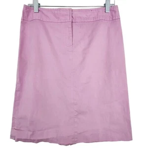 J. Crew Skirt Women's Size 8 A-Line Knee Length Split Back Stretch Purple - Picture 1 of 6