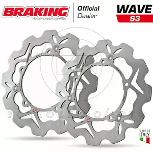 BRAKING KIT DISCHI FRENO ANTERIORI WAVE MARGHERITA YAMAHA TMAX 530 ie 2012-2019 - Foto 1 di 4