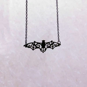 Gothic Bat Choker, Necklace, Jewelry Black - Picture 1 of 7