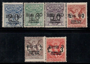 Somalia 1924 Sass. 1-6 Postfrisch 80% portomarke 10b. auf 20c... Von Vaglia - Bild 1 von 1