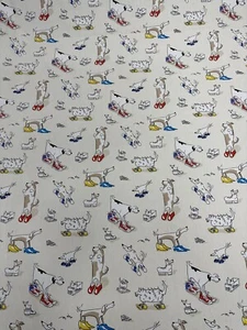 Sanderson fsbric DOGS IN CLOGS  RAINBOW BRIGHTS  10mtrs - Picture 1 of 10