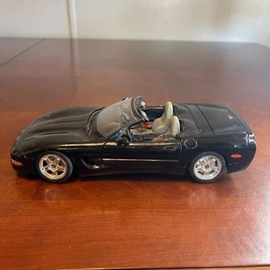 Chevrolet Corvette 1997 convertible Burago diecast escala 1/18 negro - Imagen 1 de 12