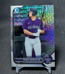 Robby Martin Jr 1st Chrome Mojo Refractor Rookie 2022 Bowman Card BCP-43 Rockies - Picture 1 of 2
