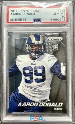 Aaron Donald 2014 Panini Prizm Rookie (RC) #228 PSA 10 Foto 1 de 2