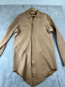 Damir Doma Hemd Herren 46 Leder Langarm Druckknopf Avantgarde Designer - Bild 1 von 13