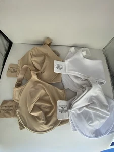 Vanity Fair Bra Lot 4 - 44DD 76080 Full Figure Minimizer White Beige Underwire - Picture 1 of 10
