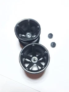 Vintage RC HPI Super Star Rear Wheel Stadium Truck Hex Black W-004 - Picture 1 of 8