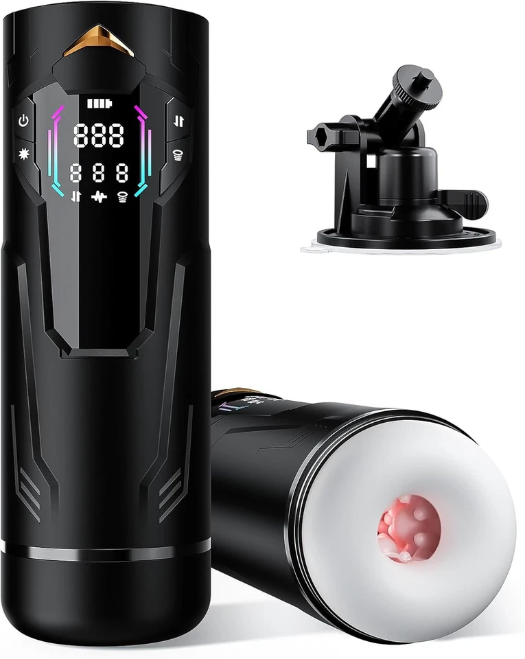 Masajeador Masculino Juguetes para Hombres Empuje Masculino Stroker APP Control Bomba Ampliador Foto 1 de 4