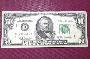 1969 Series A Fifty Dollar Bill 50 Federal Reserve Note - Picture 1 of 2