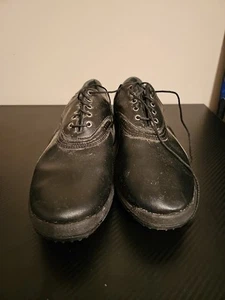 MENS FOOTJOY FJ 45462 BLACK LEATHER GOLF SHOES SIZE 10.5M - Picture 1 of 15