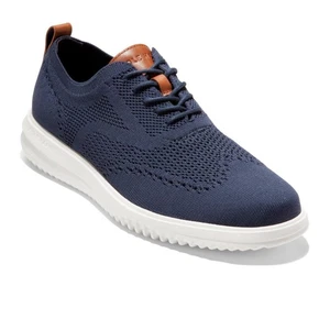 Cole Haan Herren elegante Schuhe Grand + Stitchlite Flügelspitze Oxford Marineblau Neu im Karton - Bild 1 von 4