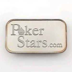 Serie Mundial de Poker 2006 1 oz .999 barra de plata Pokerstars.com lingote muy raro - Imagen 1 de 3